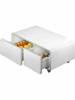 Умный барный стол с холодильником Hiberg X2 FW, барный центр/холодильник с беспроводной зарядкой белый, USB-порт/Type-C