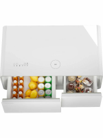 Умный барный стол с холодильником Hiberg X2 FW, барный центр/холодильник с беспроводной зарядкой белый, USB-порт/Type-C