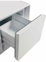 Умный барный стол с холодильником Hiberg X2 FW, барный центр/холодильник с беспроводной зарядкой белый, USB-порт/Type-C