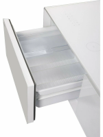 Умный барный стол с холодильником Hiberg X2 FW, барный центр/холодильник с беспроводной зарядкой белый, USB-порт/Type-C