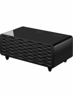 Умный барный стол с холодильником Hiberg X2 FB, барный центр/холодильник с беспроводной зарядкой черный, USB-порт/Type-C