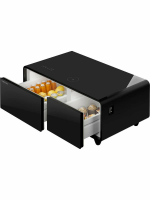 Умный барный стол с холодильником Hiberg X2 FB, барный центр/холодильник с беспроводной зарядкой черный, USB-порт/Type-C