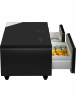 Умный барный стол с холодильником Hiberg X2 FB, барный центр/холодильник с беспроводной зарядкой черный, USB-порт/Type-C