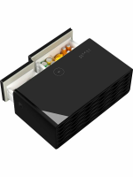 Умный барный стол с холодильником Hiberg X2 FB, барный центр/холодильник с беспроводной зарядкой черный, USB-порт/Type-C