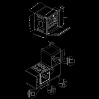 Электрический духовой шкаф Hiberg VM 6382 BR, черный