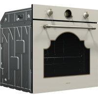 Электрический духовой шкаф Hiberg VM 6392 YR, бежевый