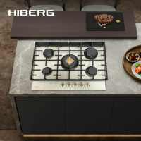 Газовая варочная панель Hiberg VM 7255 Y, бежевый