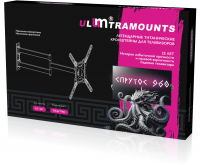 Кронштейн для телевизора Ultramounts UM960, черный 23"-65" макс.35кг настенный поворот и наклон