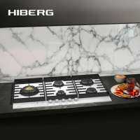Газовая варочная панель Hiberg VM 9255 W, белый