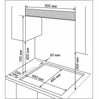 Газовая варочная панель Hiberg VM 9255 W, белый