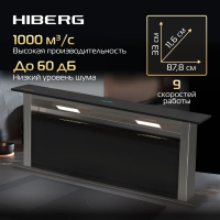Вытяжка встраиваемая в столешницу Hiberg VTMF 90100 B, черный