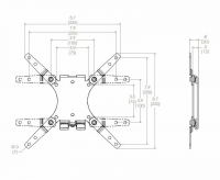 Кронштейн настенный для телевизора Omnimount OC40F, чёрный