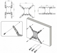 Кронштейн настенный для телевизора Omnimount OC40F, чёрный
