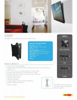 Кронштейн настенный наклонный для телевизора OmniMount OS50T Black, черный