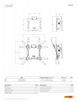 Кронштейн настенный наклонный для телевизора OmniMount OS50T Black, черный