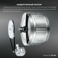 Стиральная машина Haier HW80-BP14979S, серая