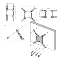 Кронштейн настенный для телевизора OmniMount OS50F Black, черный