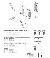 Кронштейн настенный для телевизора OmniMount OS50F Black, черный
